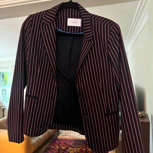 Argent Navy & Red Striped Blazer - Womens Size 4